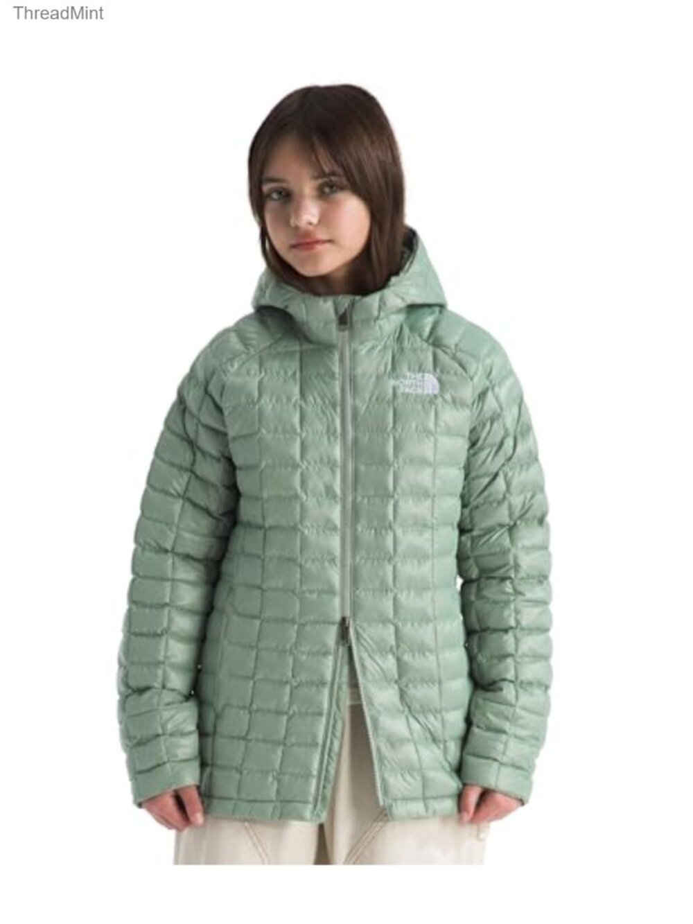 Girls Thermoball Parka High-Loft Insulation Ripstop Fabric Hooded Jacket